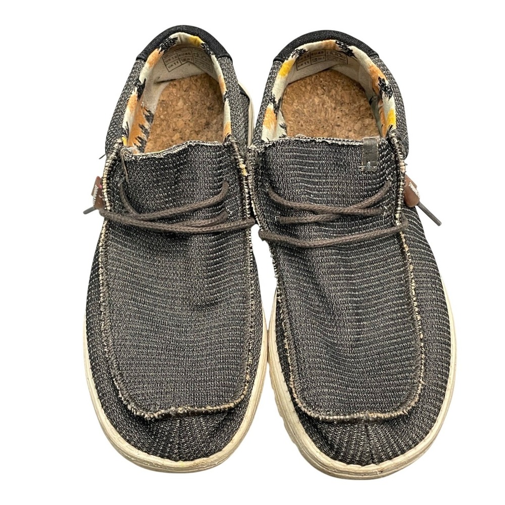 Hey Dude Wally Eco Sox Charcoal Men's Size 12 Excellent Condition